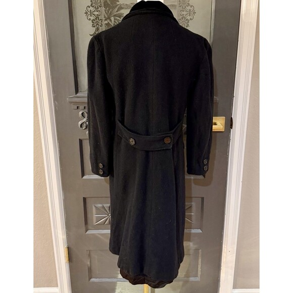 Vintage M.G. Kinsler The Great American Coat Wool Blend Black Long Coat USA Made - Picture 2 of 10
